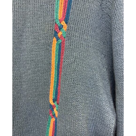 Colours by Alexander Julian Vintage Striped Sweater Linen Cotton Size Small - Picture 2 of 4
